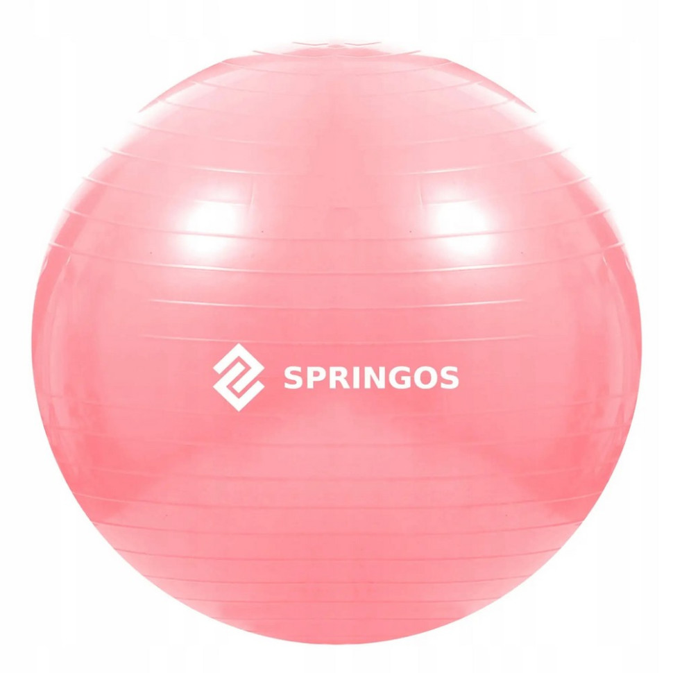 М'яч для фітнесу (фітбол) Anti-Burst Springos FB0012, 75 см, Pink