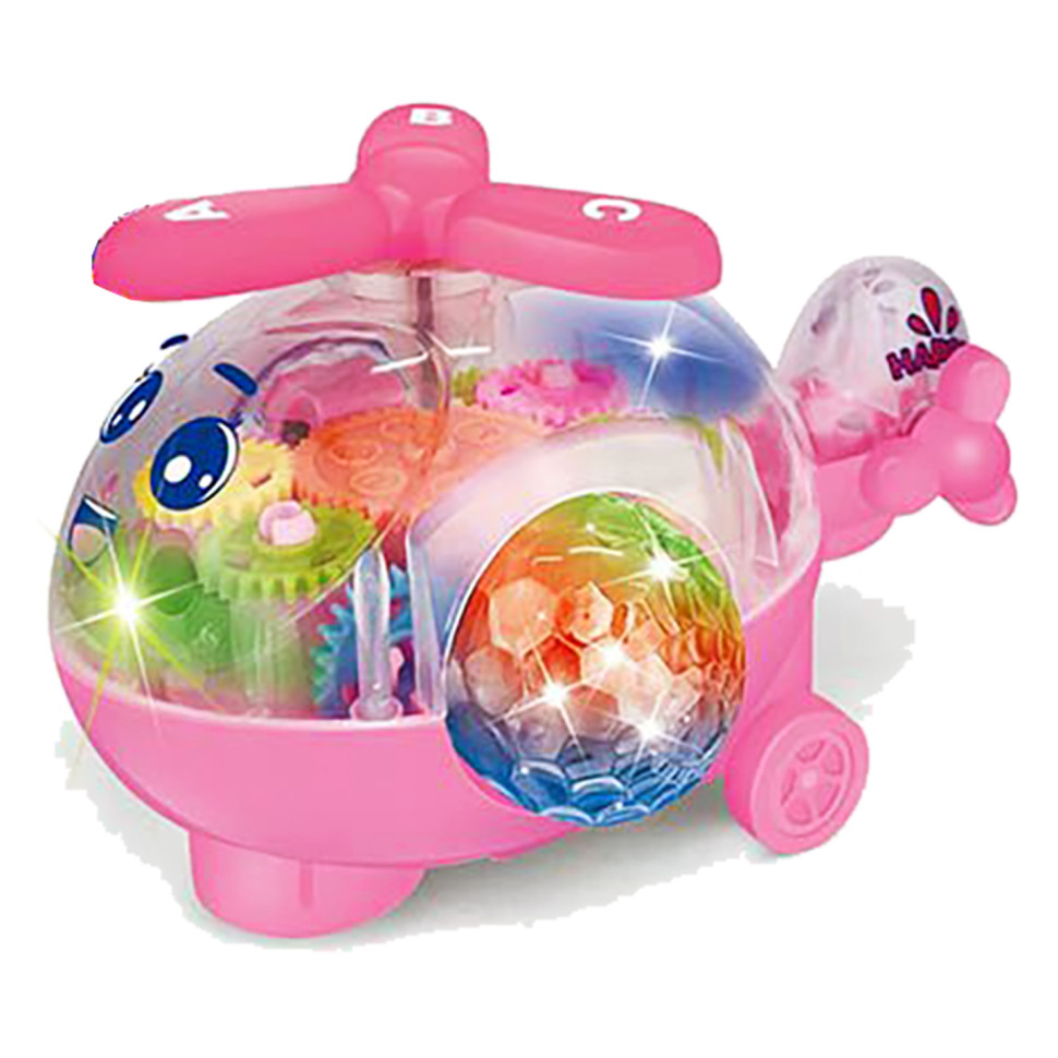 Детский музыкальный вертолет A-Toys QF05-1 прозрачный корпус