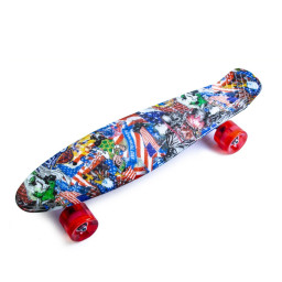 Скейт Penny Board «Graffiti» NBA Bambi 1361336168 колеса зі світлом 80 кг