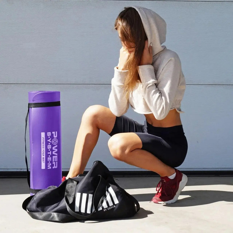 Килимок для йоги та фітнесу Power System PS-4017_Purple
