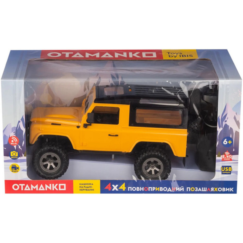 Машинка на радиоуправлении Внедорожник 4x4 OTAMANKO FY003AW (yellow) с камерой