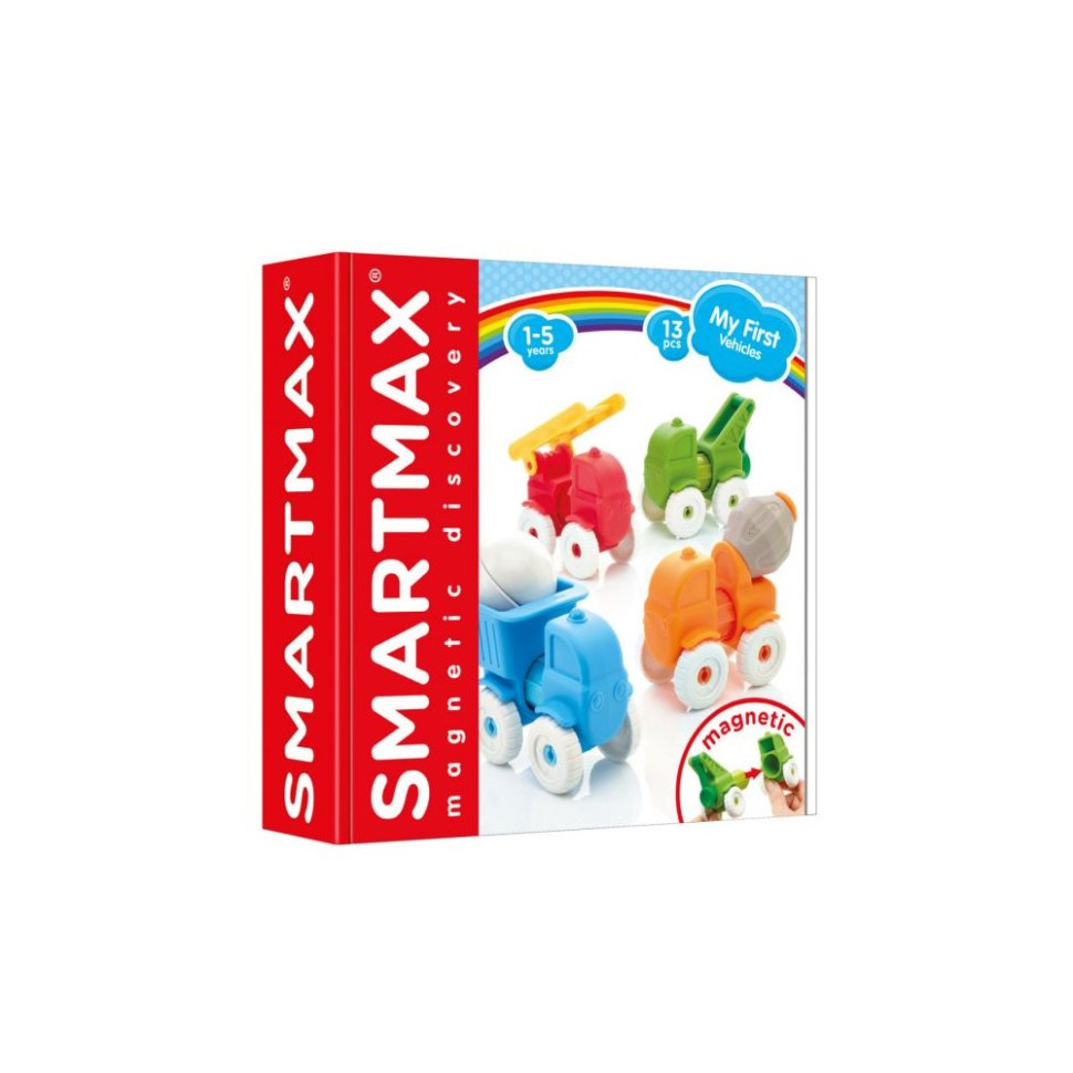 Магнітний конструктор Мої перші машинки Smartmax SMX 226, 13 деталей