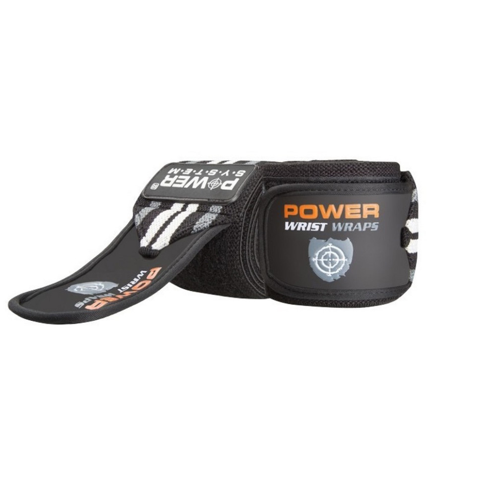 Кистьові бинти Wrist Wraps Power System PS-3500_Grey-Black