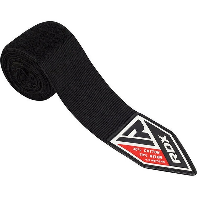 Бинти для боксу WX Professional Boxing Hand Wraps RDX Inc Limited HWX-RB+ Black (4.5м.)