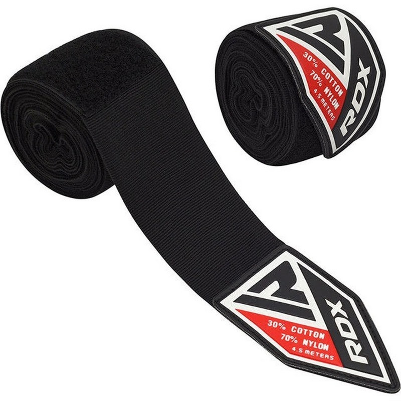 Бинти для боксу WX Professional Boxing Hand Wraps RDX Inc Limited HWX-RB+ Black (4.5м.)