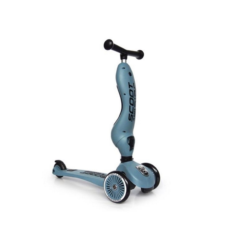 Самокат трансформер Highwaykick-1 Scoot and Ride SR-160629-STEEL, сіро-синій