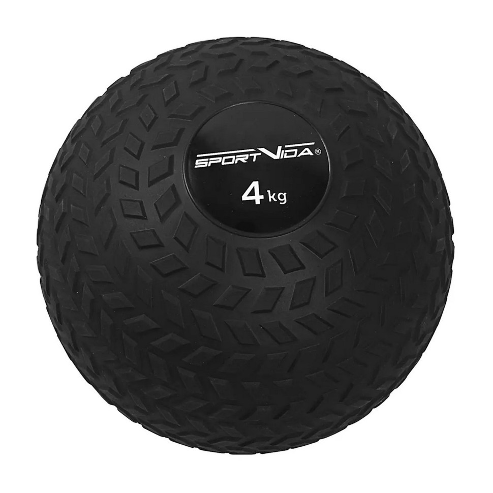 Слембол (медичний м'яч) для кросфіту Slam Ball SportVida SV-HK0346, 4 кг, Black