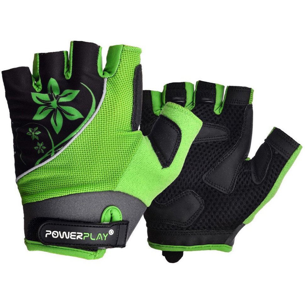 Велоперчатки женские PowerPlay 5281A_XS_Green, XS