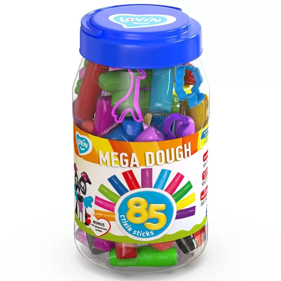 Набор для лепки с тестом Mega dough TM Lovin 41227, 85 стиков