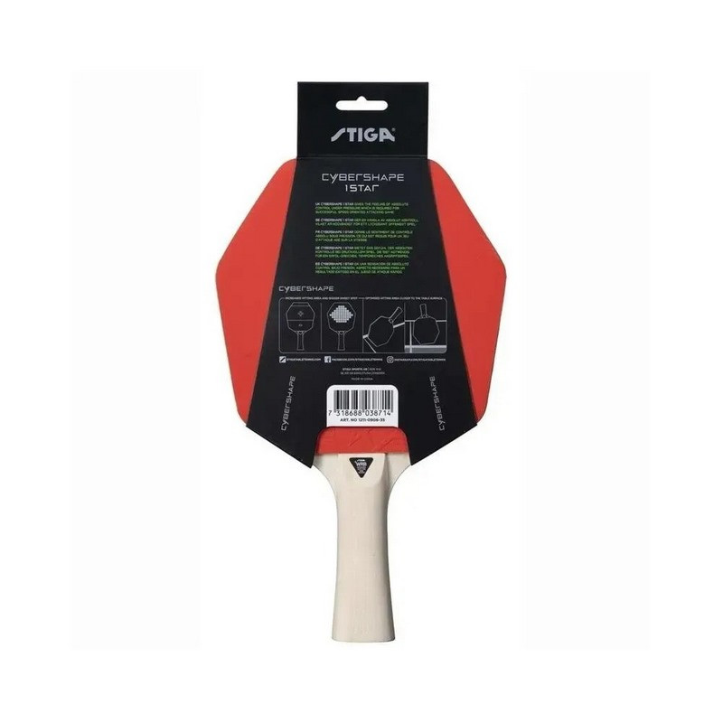 Ракетка для настільного тенісу Cybershape 1 Star FL 1211-0906-35 Stiga 931705