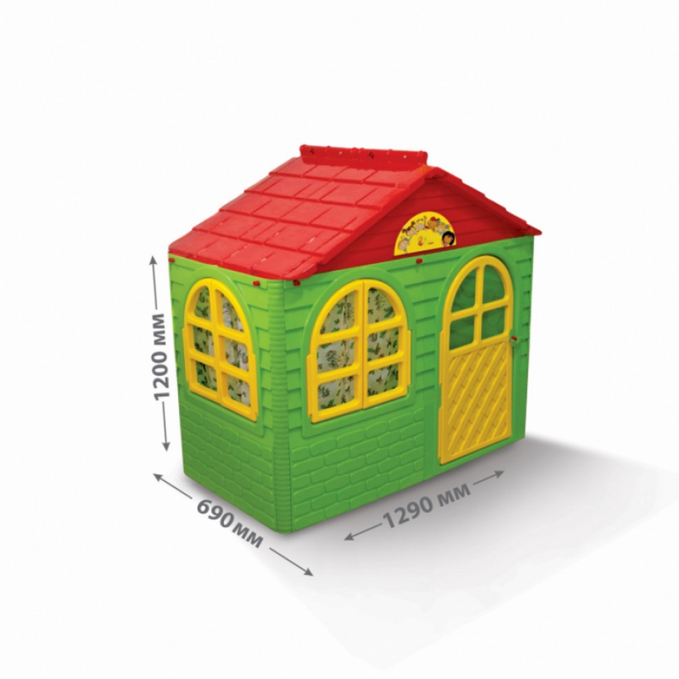 Ігровий Будиночок зі шторками DOLONI TOYS 02550/13, 129х69х120 см