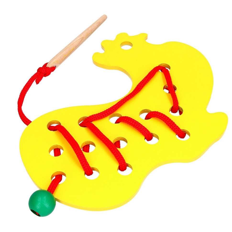 Детская деревянная шнуровка 