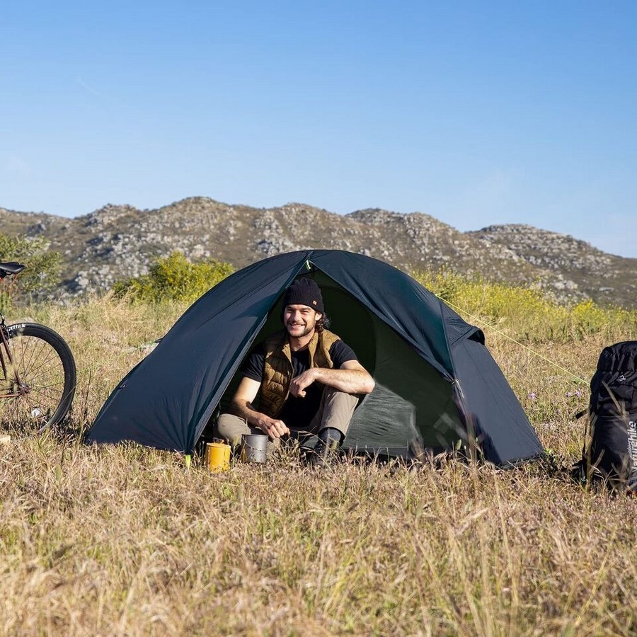 Намет надлегкий одномісний з футпринтом Cycling 1 NH18A095-D Naturehike 6927595737743, 210T, темний синій
