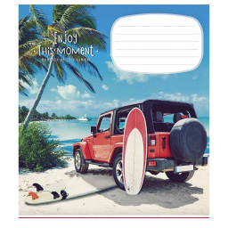 Тетрадь ученическая "Enjoy this moment" Школярик 012-2896L-5 в линию, 12 листов