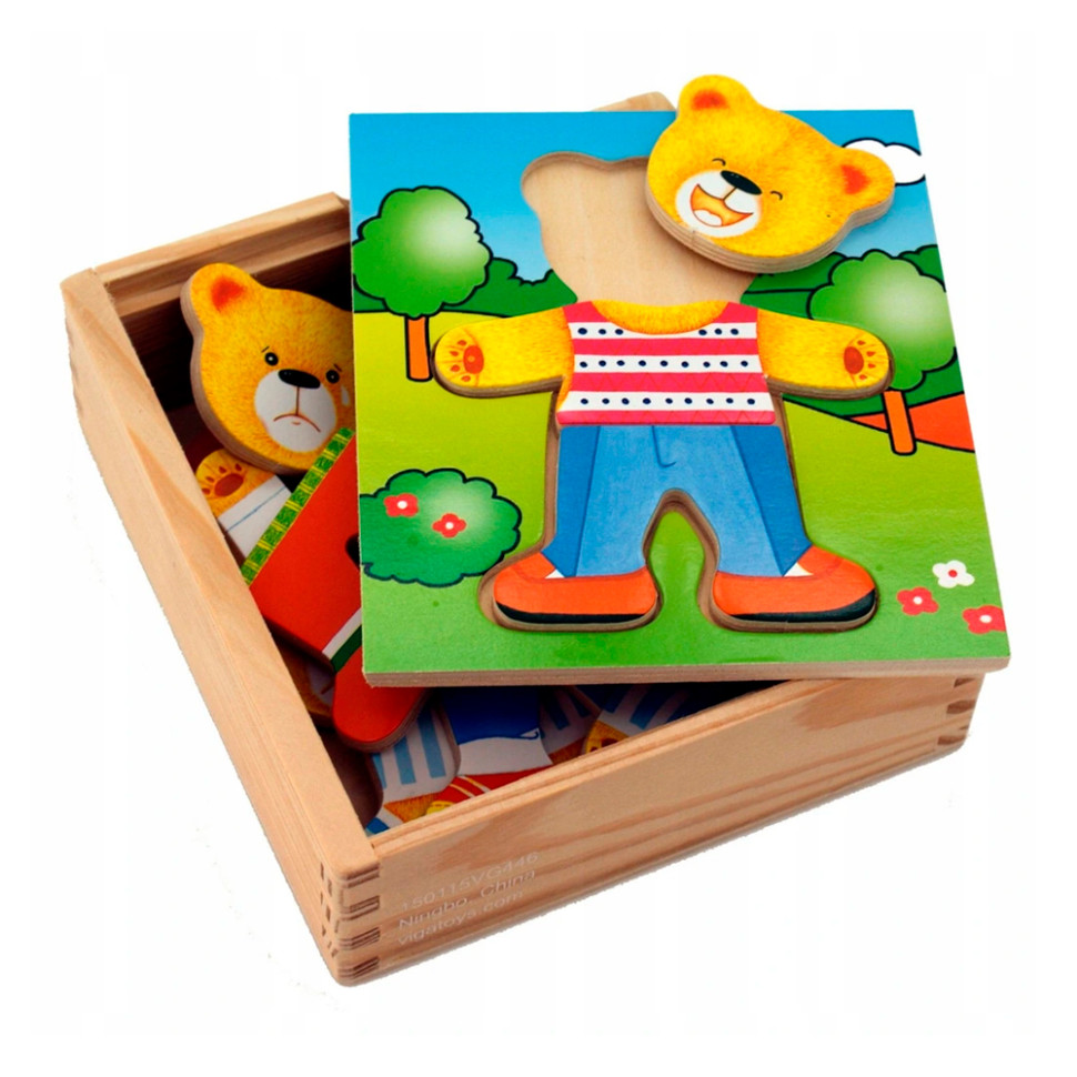 Ігровий набір Гардероб ведмедика Viga Toys 56401 дерев'яний