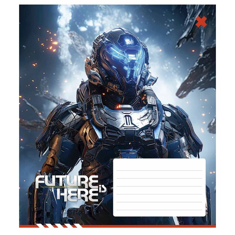 Тетрадь ученическая «Future is Here» Школярик 012-3417K-1 в клеточку, 12 листов