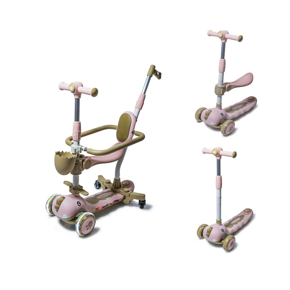 Самокат детский 3-х колесный 5 в 1 Dinosaur Bambi 881204003 до 25 кг