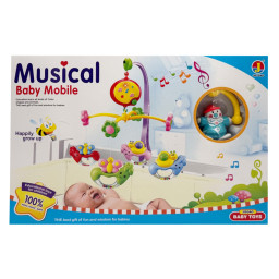 Детский мобиль на кроватку "Клоуны" Bambi 6518D, музыка
