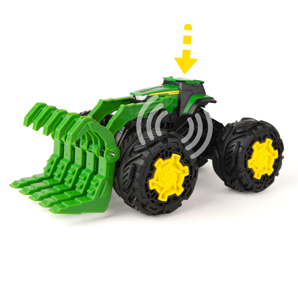 Іграшковий трактор John Deere Kids 47327 Monster Treads з ковшем і великими колесами