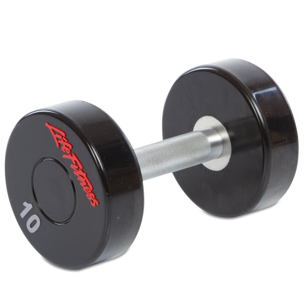 Гантель цільна професійна LIFE FITNESS Gemini Sport GA-80081-10, 1 шт 10 кг