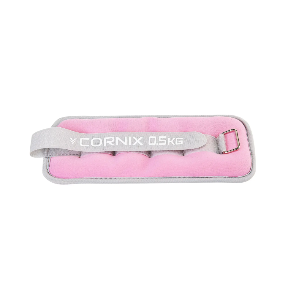 Утяжелители-манжеты для ног и рук Cornix XR-0358 2 x 0.5 кг серый/розовый