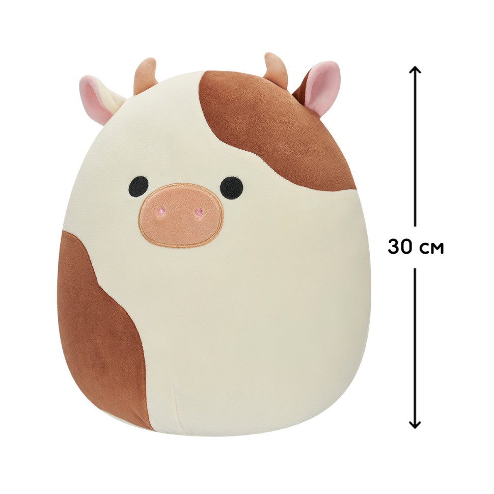 Мягкая игрушка Коровка Ронни Squishmallows SQCR04170, 30 см