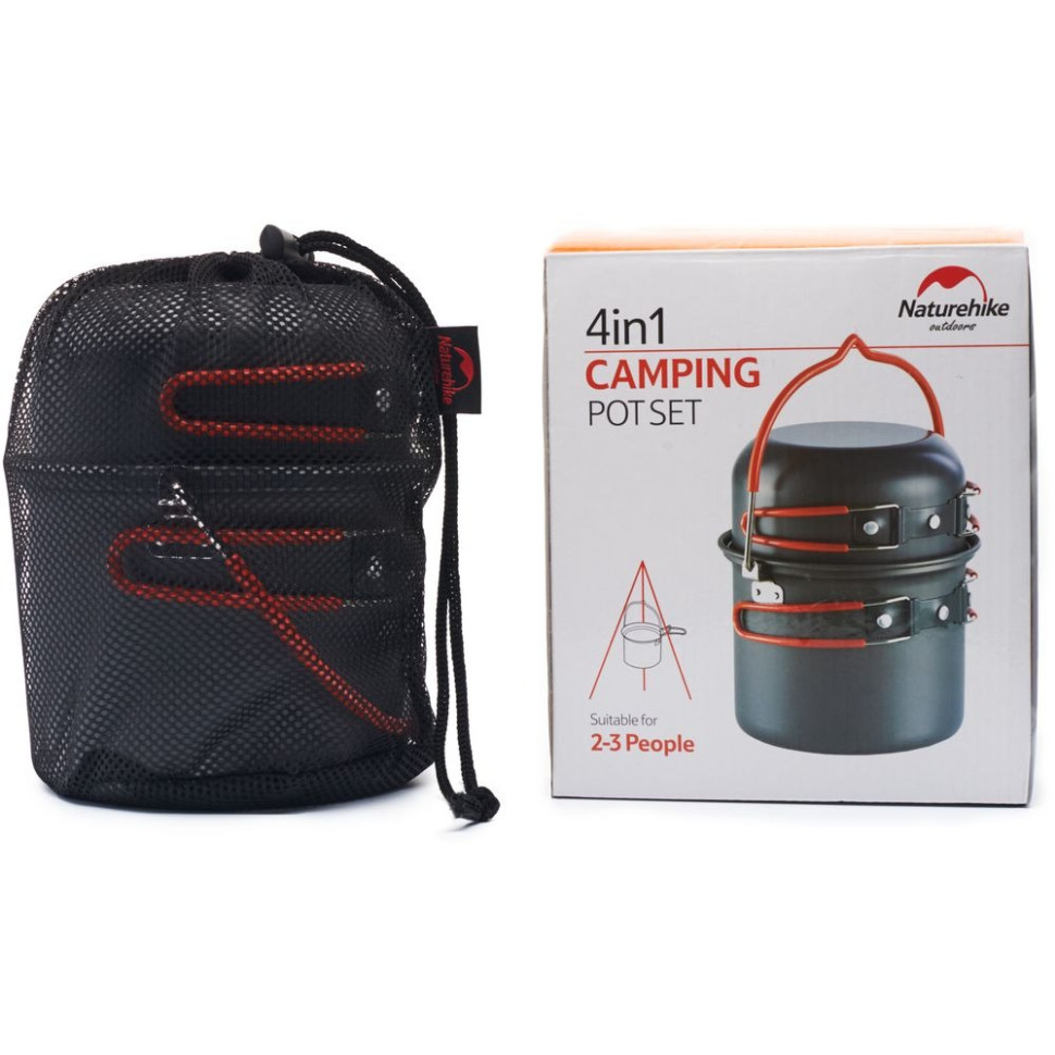 Набір посуду для кемпінгу NH18T018-G Naturehike 6927595730324 алюміній 4 од.