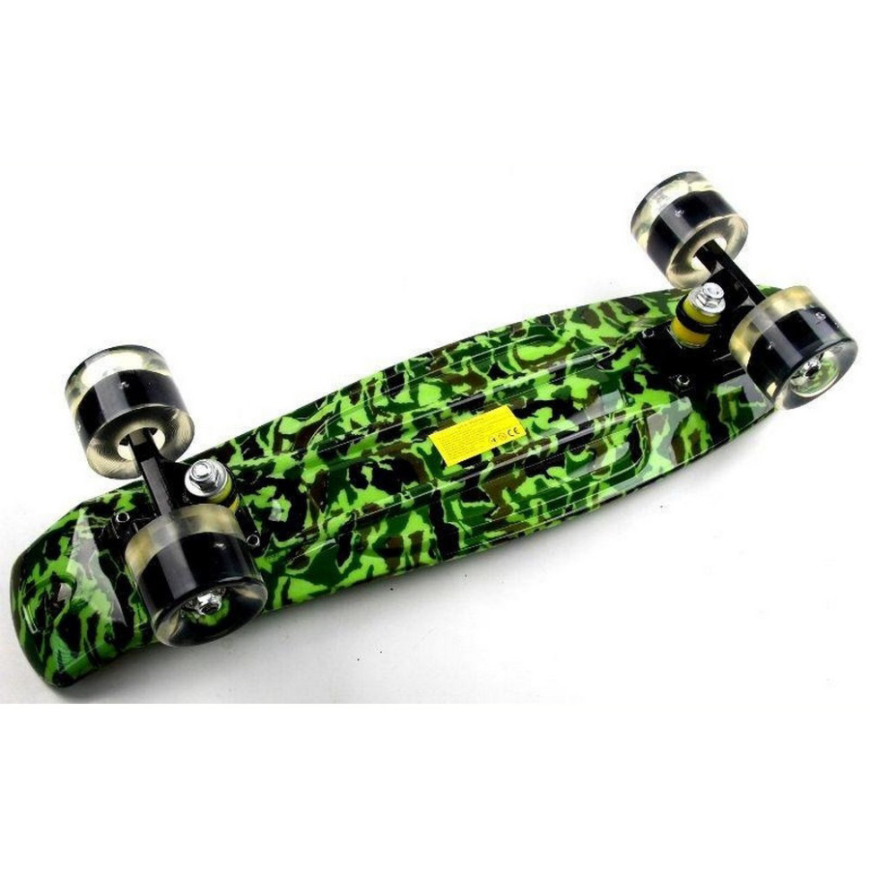 Скейт Penny Board «Military» Bambi 227429845 колеса зі світлом 80 кг