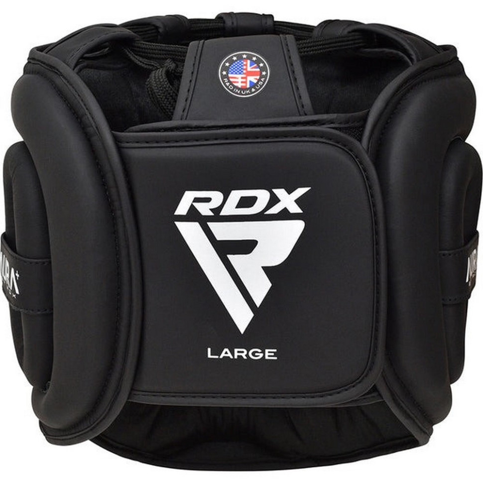 Боксерский шлем AURA PLUS T-17 RDX Inc Limited HGR-T17BGL-L+ Black Golden, L (капа в комплекте)