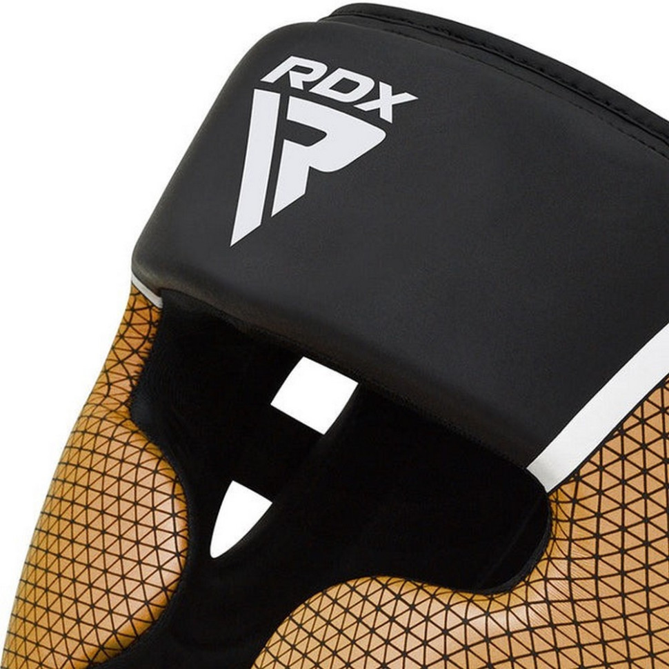 Боксерский шлем AURA PLUS T-17 RDX Inc Limited HGR-T17BGL-L+ Black Golden, L (капа в комплекте)