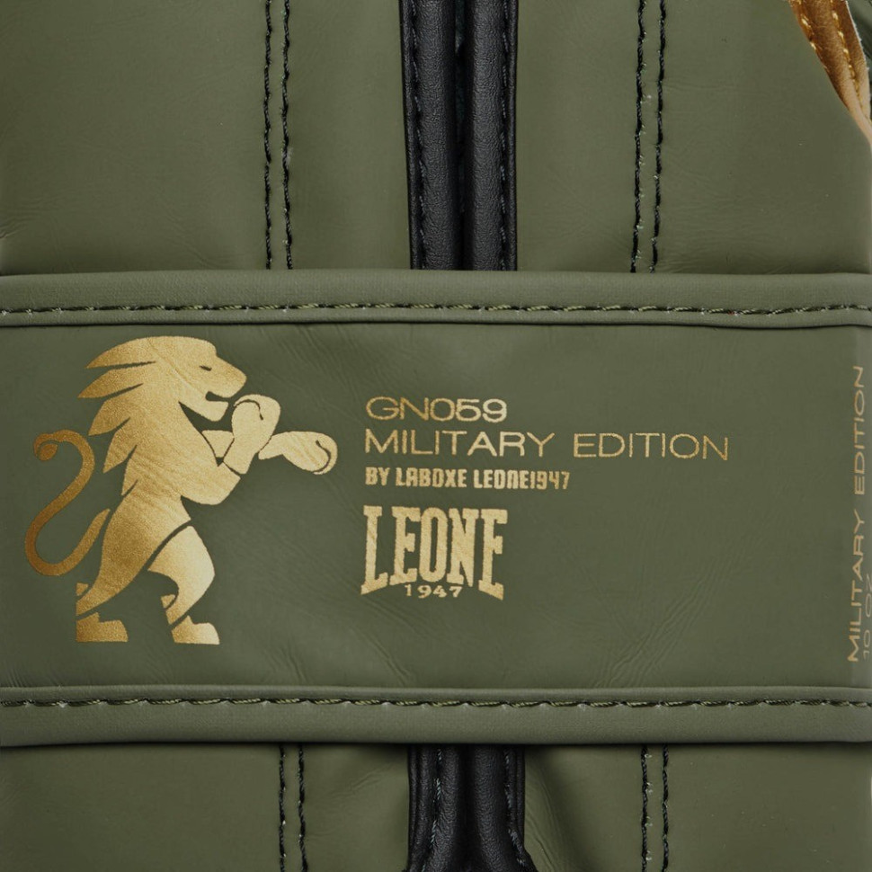 Боксерські рукавиці GN059G MILITARY EDITION Leone GN059G_Green_14oz 14 унцій (капа в комплекті)