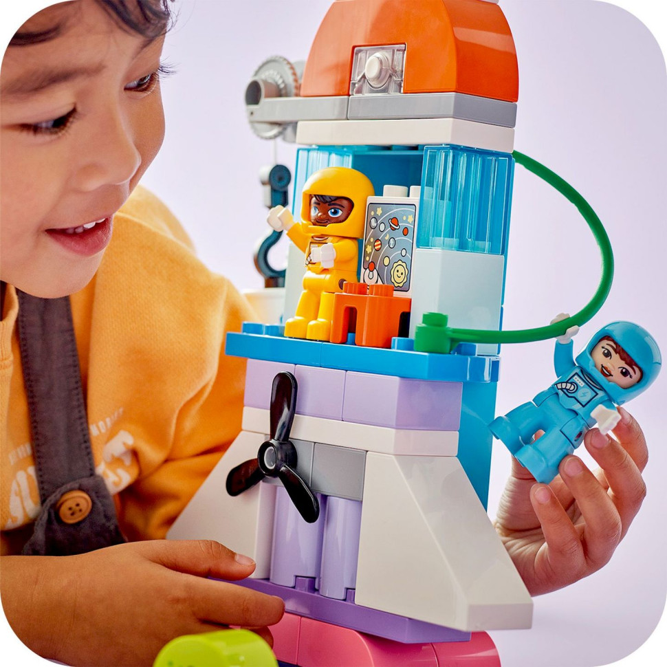 Конструктор Приключения на космическом шаттле 3-в-1 LEGO DUPLO 10422, 58 деталей 