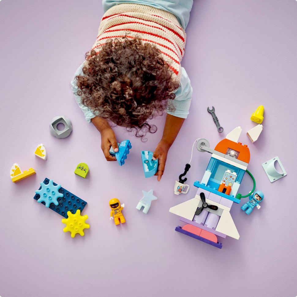 Конструктор Приключения на космическом шаттле 3-в-1 LEGO DUPLO 10422, 58 деталей 