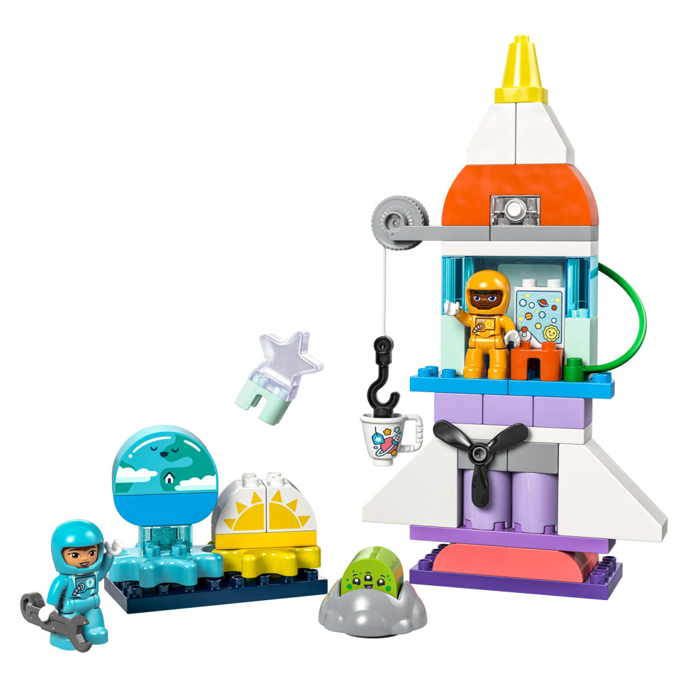 Конструктор Приключения на космическом шаттле 3-в-1 LEGO DUPLO 10422, 58 деталей 