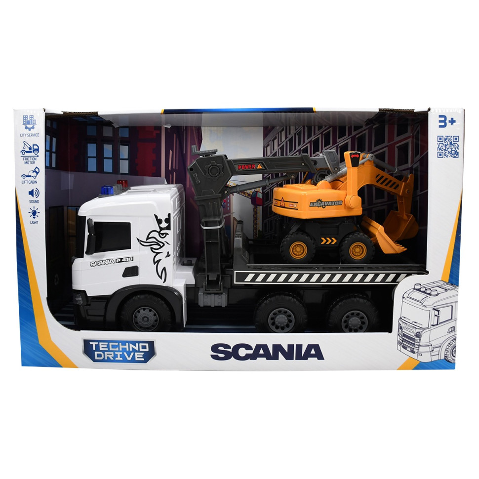 Детская игрушечная машинка с экскаватором SCANIA TechnoDrive 5004KS