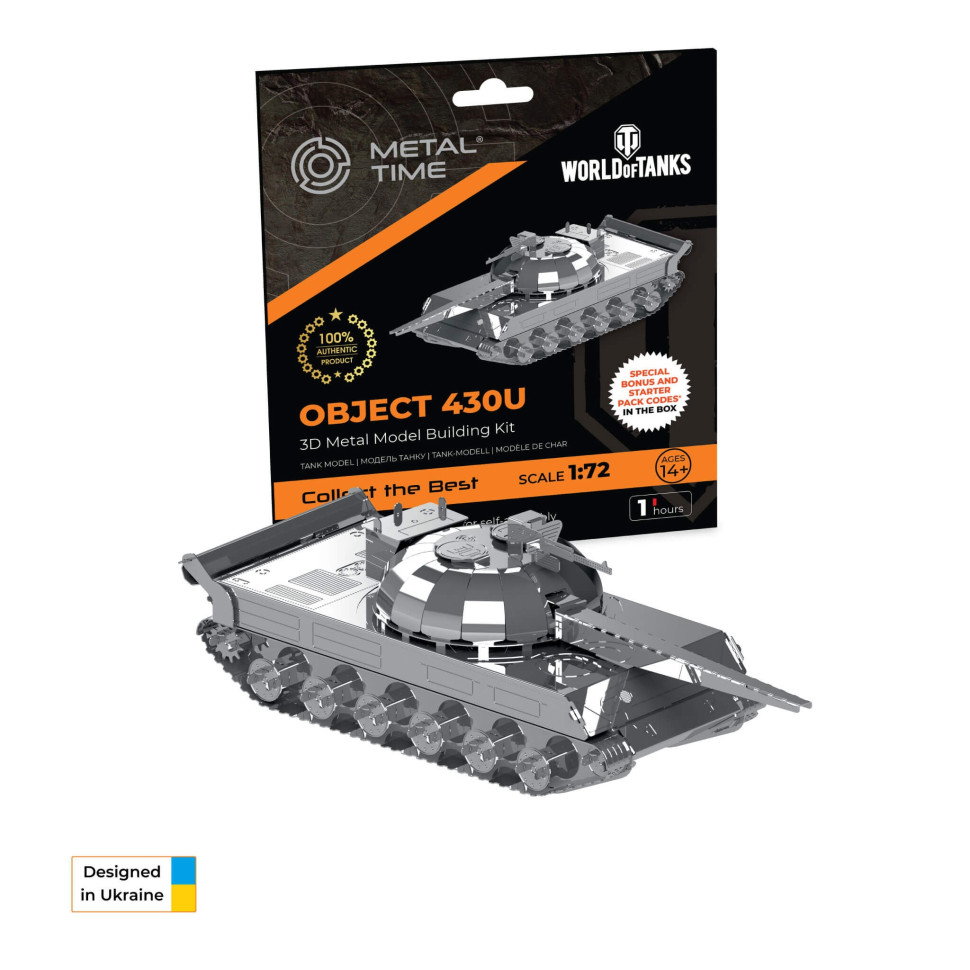 Сборная коллекционная модель World of Tanks: танк Object 430 Metal Time MT065