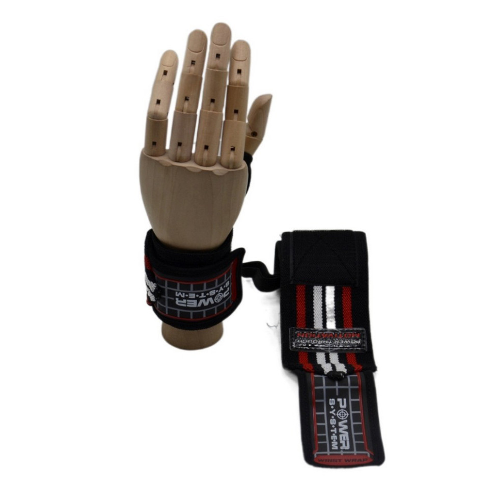 Кистьові бинти Wrist Wraps Power System PS-3500_Red-Black