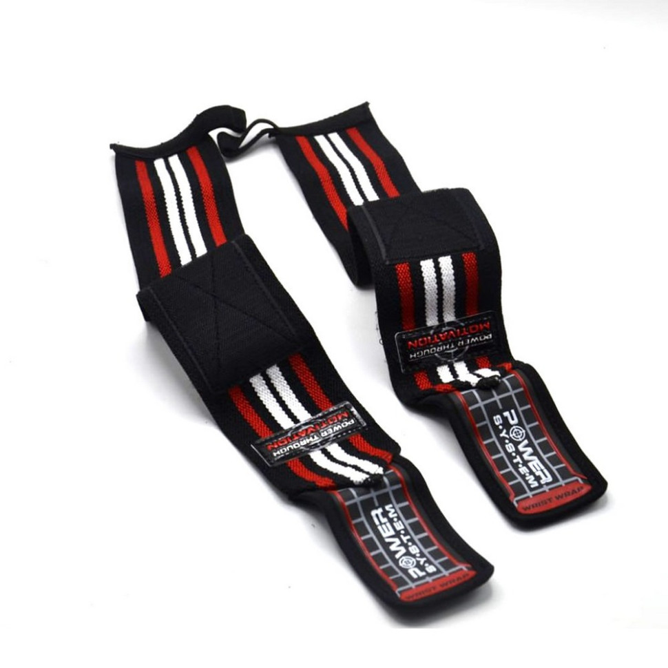 Кистьові бинти Wrist Wraps Power System PS-3500_Red-Black
