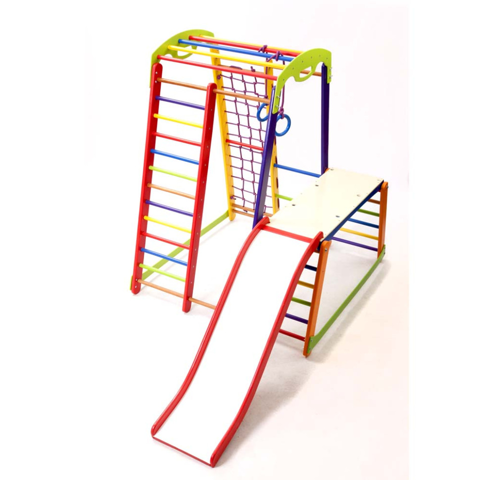 Дитячий спортивний куточок SportBaby Крихітка - 1 Plus 1-1 з гладіаторською сіткою