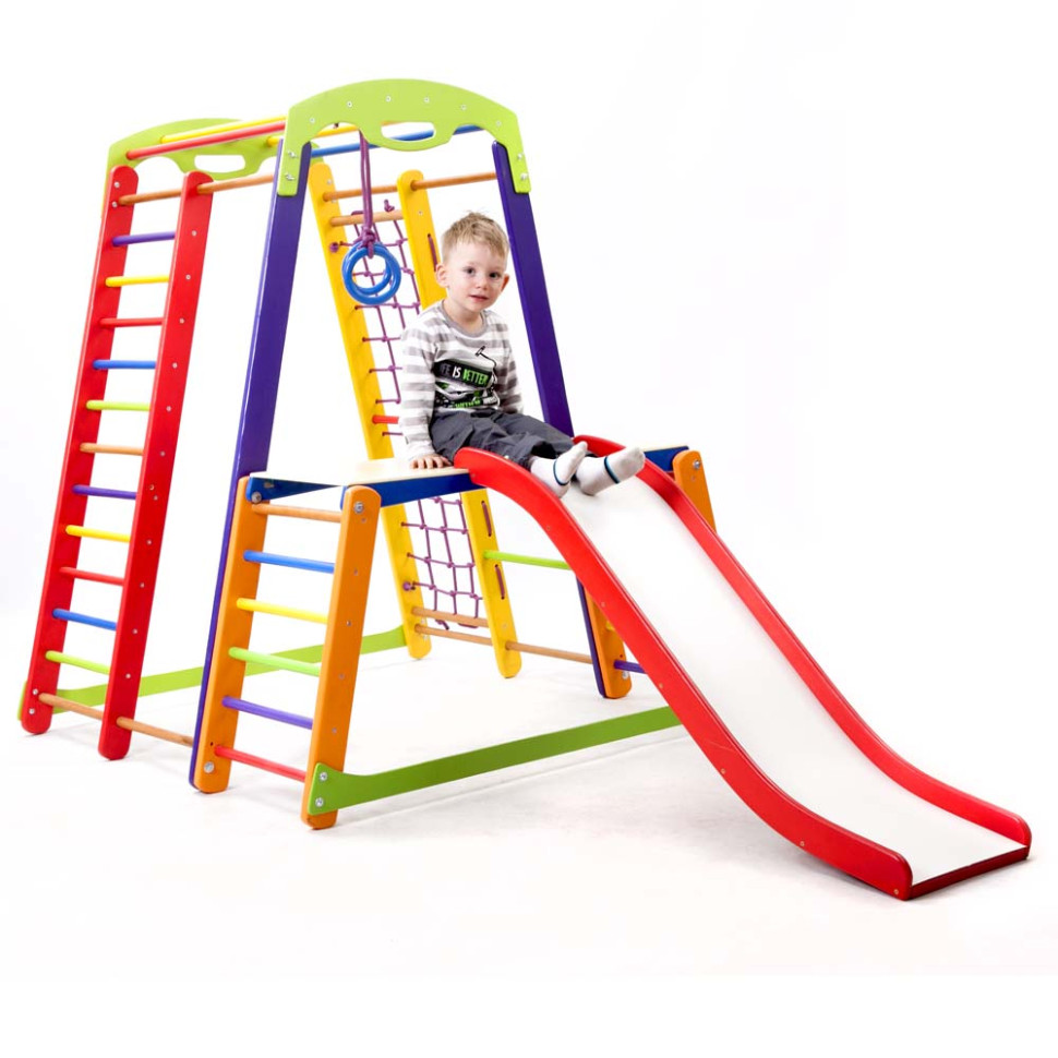 Дитячий спортивний куточок SportBaby Крихітка - 1 Plus 1-1 з гладіаторською сіткою