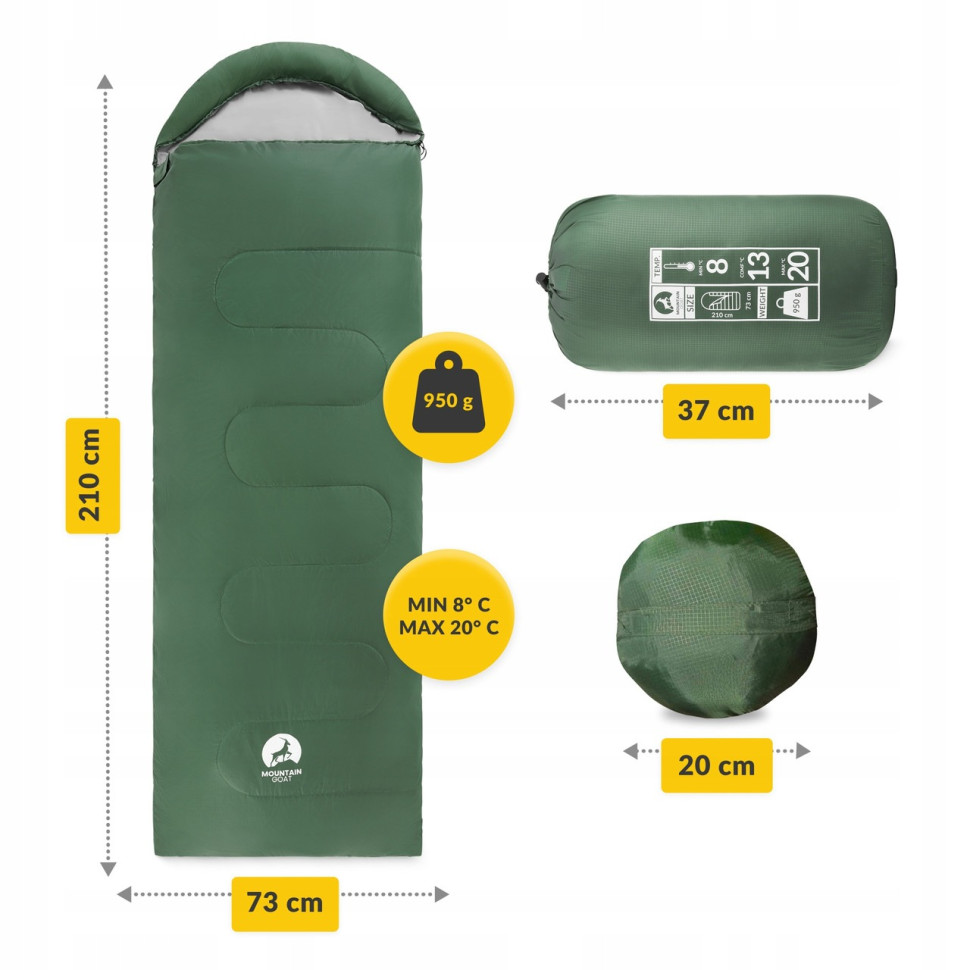 Спальный мешок (спальник) одеяло Standard Mountain Goat MG0015 Olive/Grey