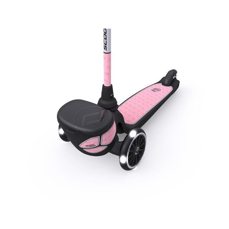 Самокат Highwaykick-2 Scoot and Ride SR-210201-ROSE, со светящимися колесами, розовый