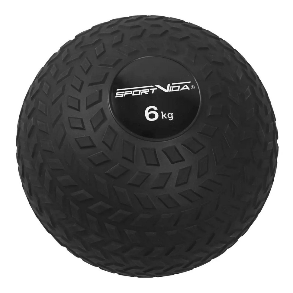 Слембол (медичний м'яч) для кросфіту Slam Ball SportVida SV-HK0348, 6 кг, Black