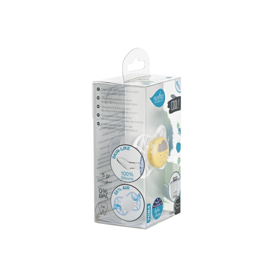 Пустышка Nuvita 7084 Air55 Cool ортодонтическая 6m+ 