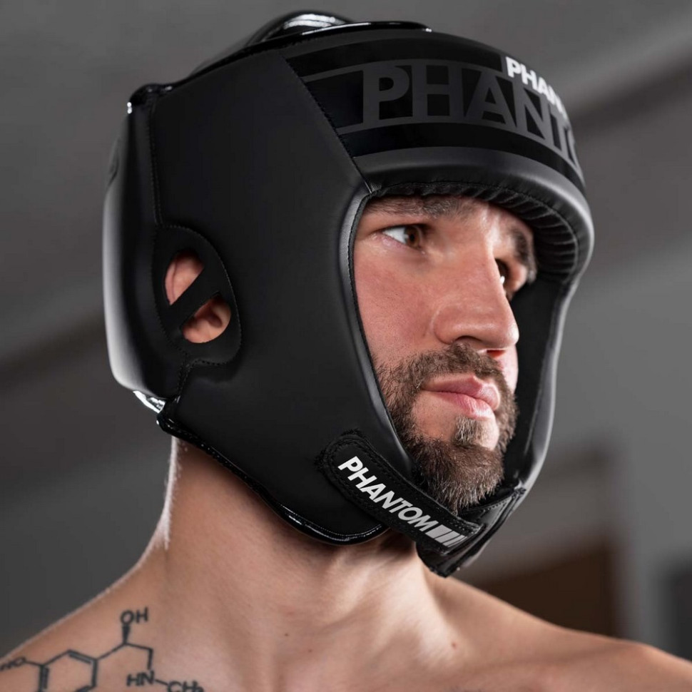 Боксерский шлем APEX Open Face Head Protection Phantom PHHG2028 Black
