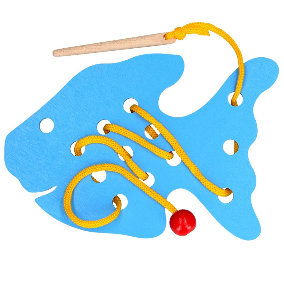 Детская деревянная шнуровка 