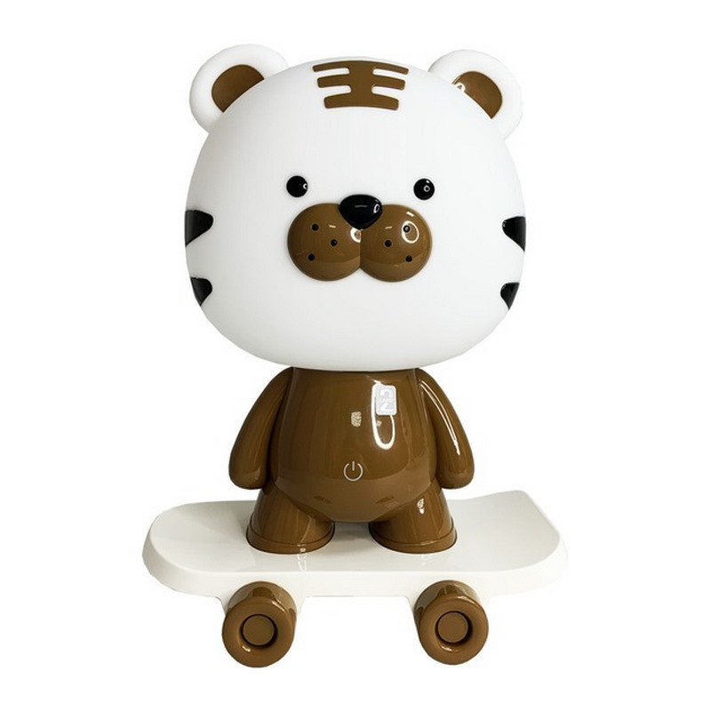 Ночник детский «Тигр на скейте» Mega Zayka MGZ-1408(Brown) сетевой, питание от USB