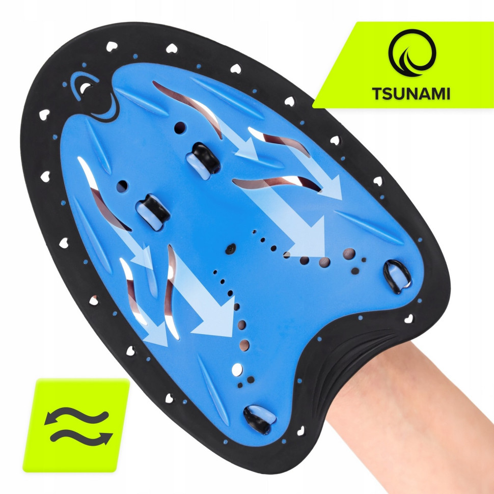 Лопатки для плавання в басейні Swimming Paddles TSUNAMI P-5905973405355, 2 шт