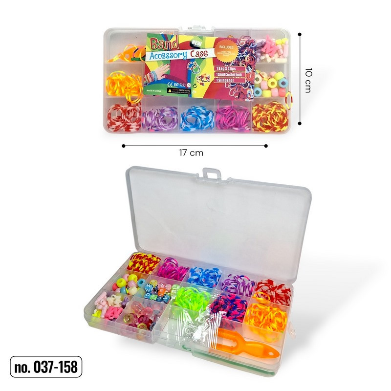 Набір гумок для плетіння браслетів Bambi 037-158 у пластиковому боксі