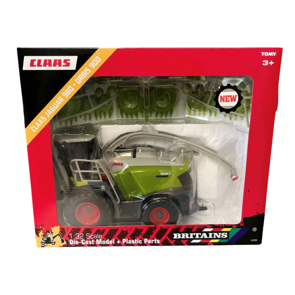 Модель Комбайн кормозбиральний Claas Jaguar 980 Britains 43285B 1:32 з жаткою Orbis 900